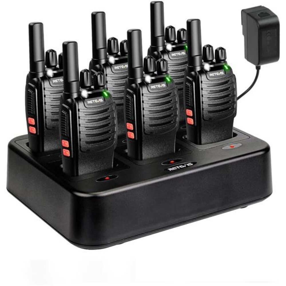 Case of 6,H-777 Walkie Talkies for Adults Long Range, Rechargeable Two-Way Radio